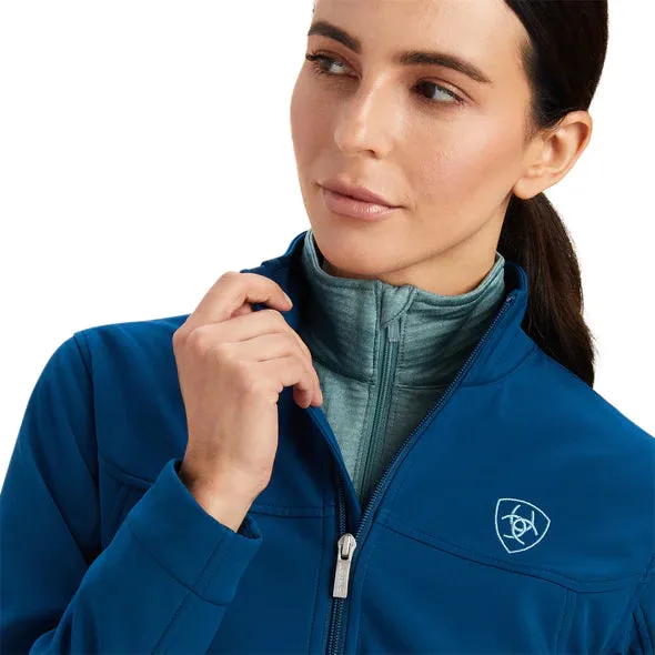 Ariat Womens New Team Softshell Jacket - Hydra/Night Sky Blanket