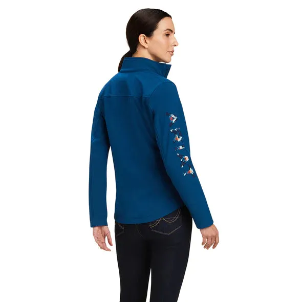 Ariat Womens New Team Softshell Jacket - Hydra/Night Sky Blanket