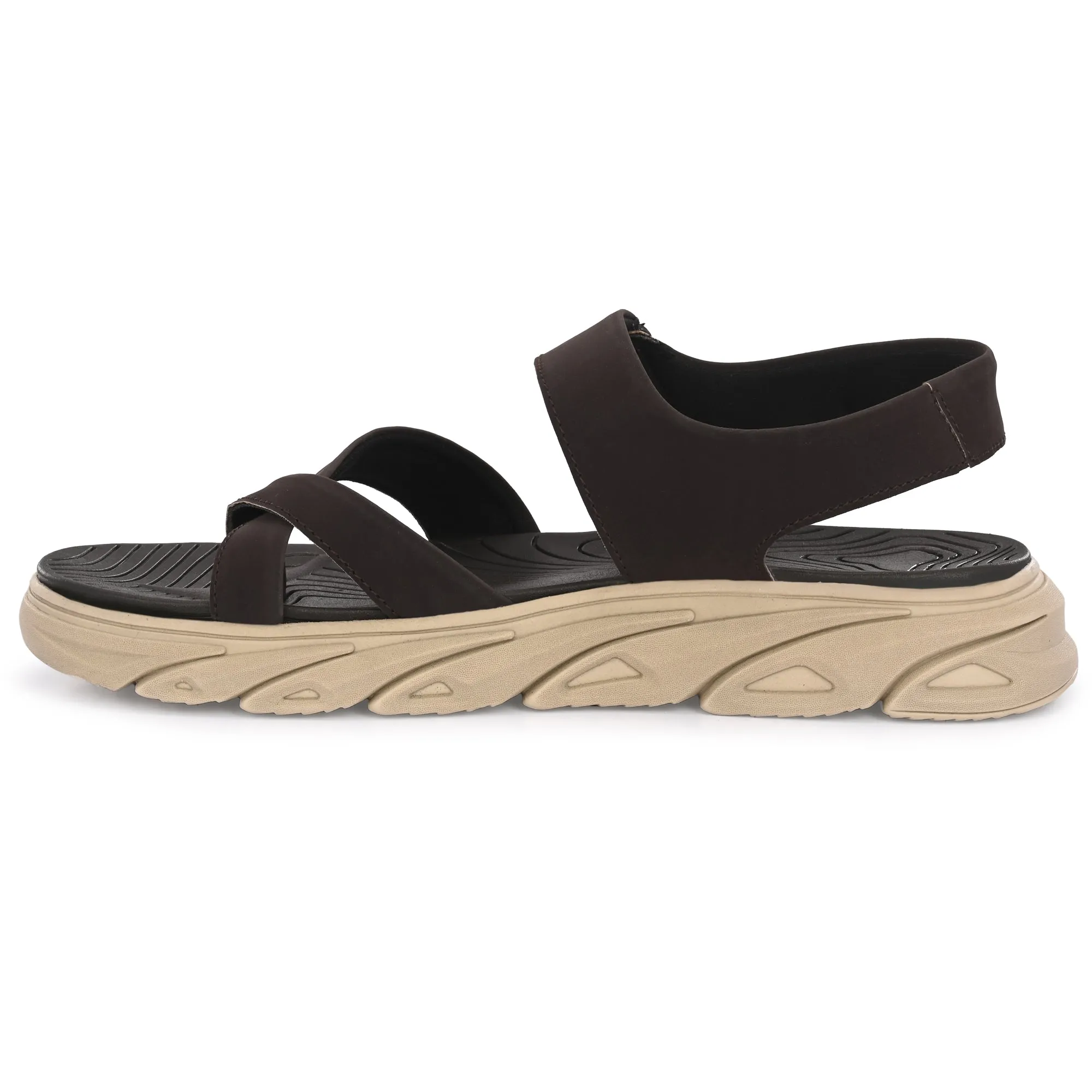 Attitudist Unisex Handcrafted Brown Sports Sandal