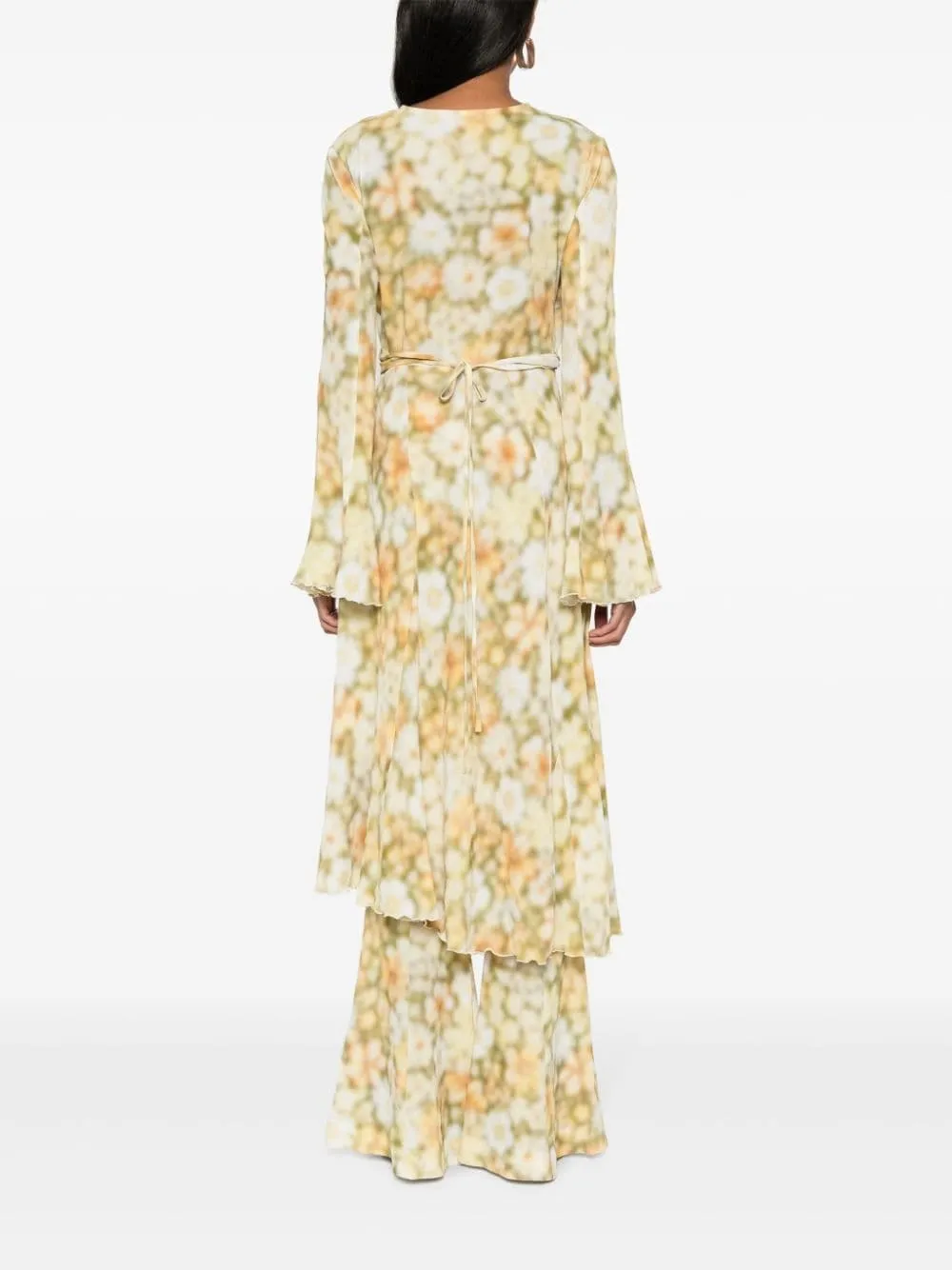 BLUR FLOWER CREPE DRESS