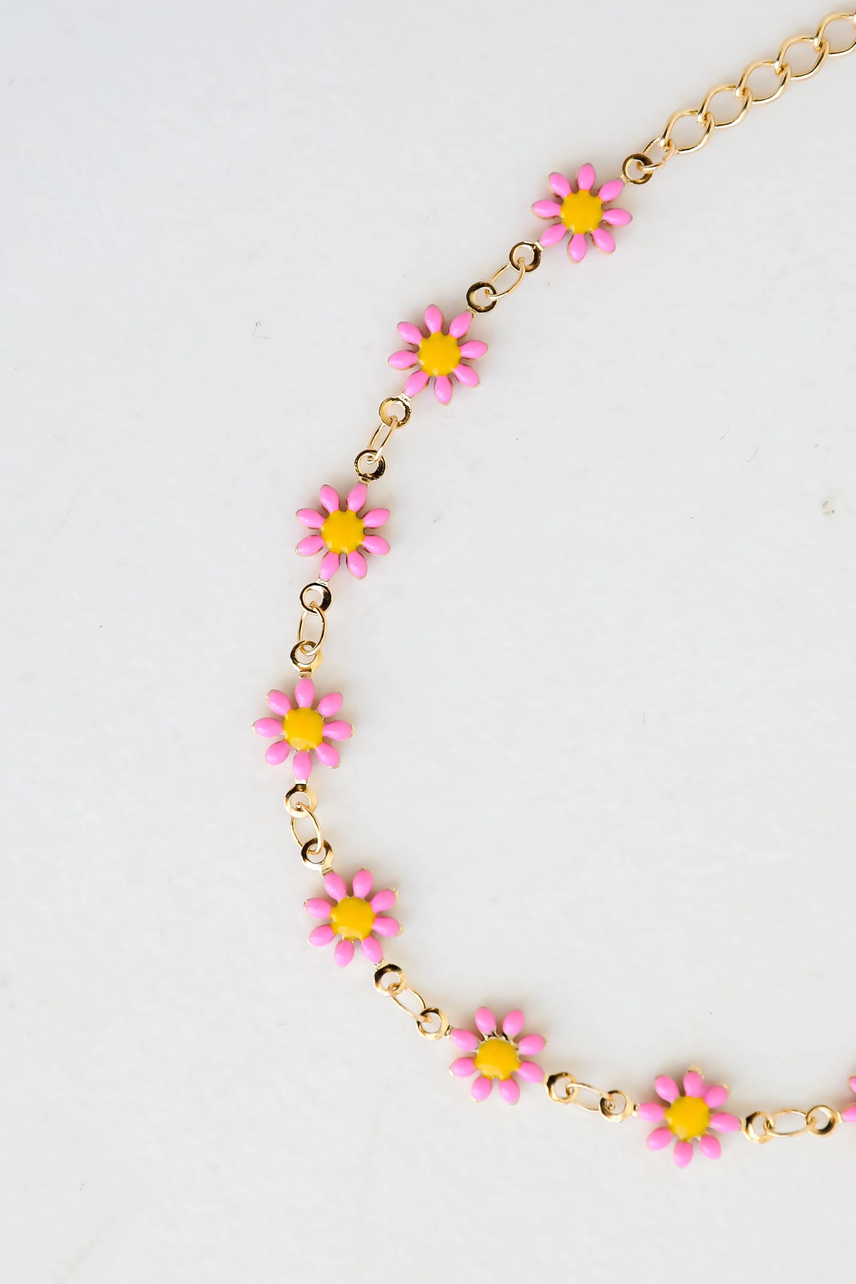 Bridget Gold Flower Charm Anklet