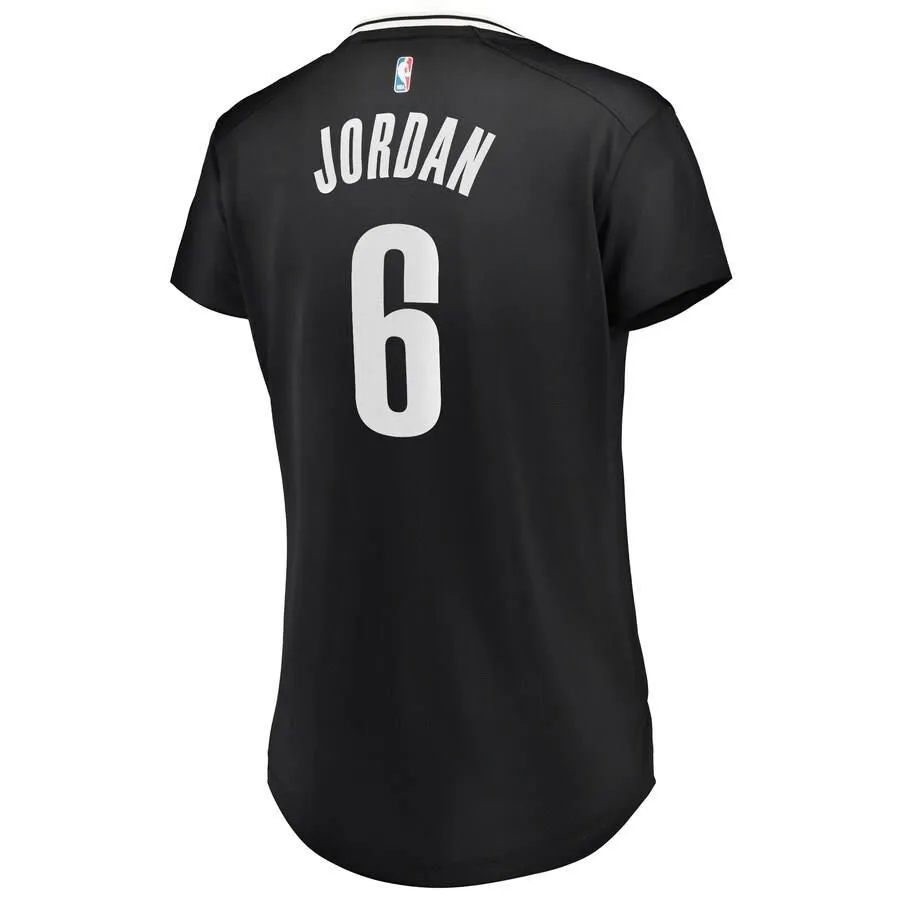 Brooklyn Nets DeAndre Jordan Fanatics Branded Replica Fast Break Icon Jersey Womens - Black | Ireland F3722T1