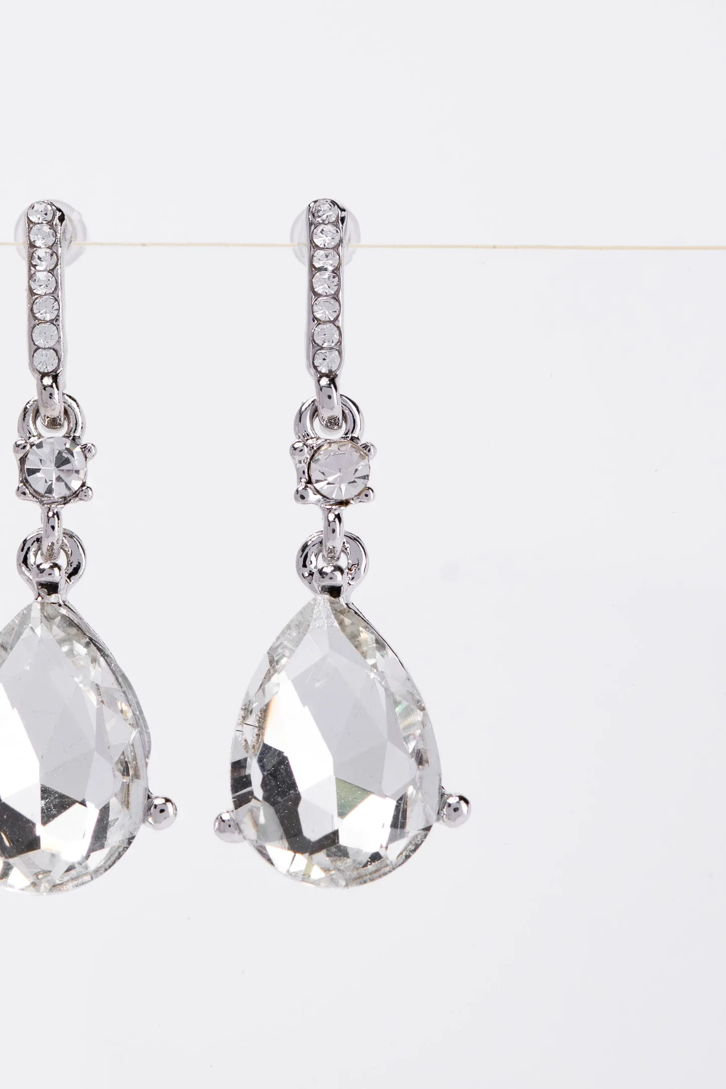 Callie Crystal Post 2 Tier Dangle Earrings