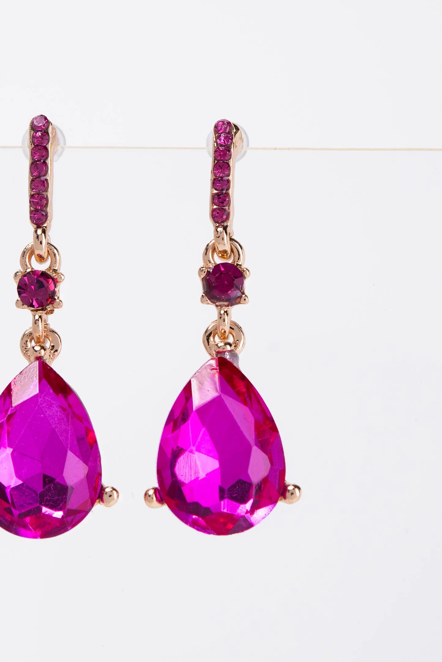 Callie Crystal Post 2 Tier Dangle Earrings