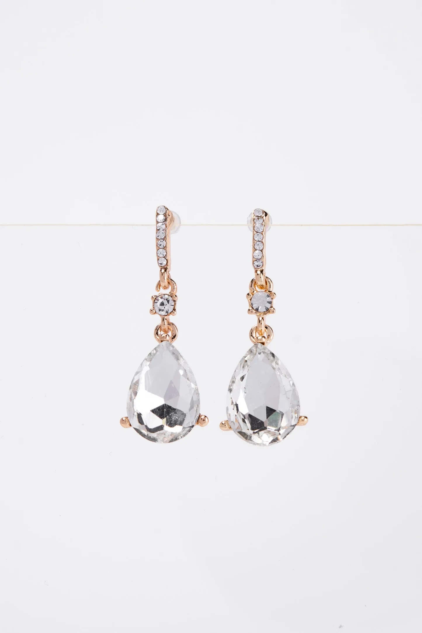 Callie Crystal Post 2 Tier Dangle Earrings