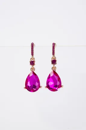 Callie Crystal Post 2 Tier Dangle Earrings