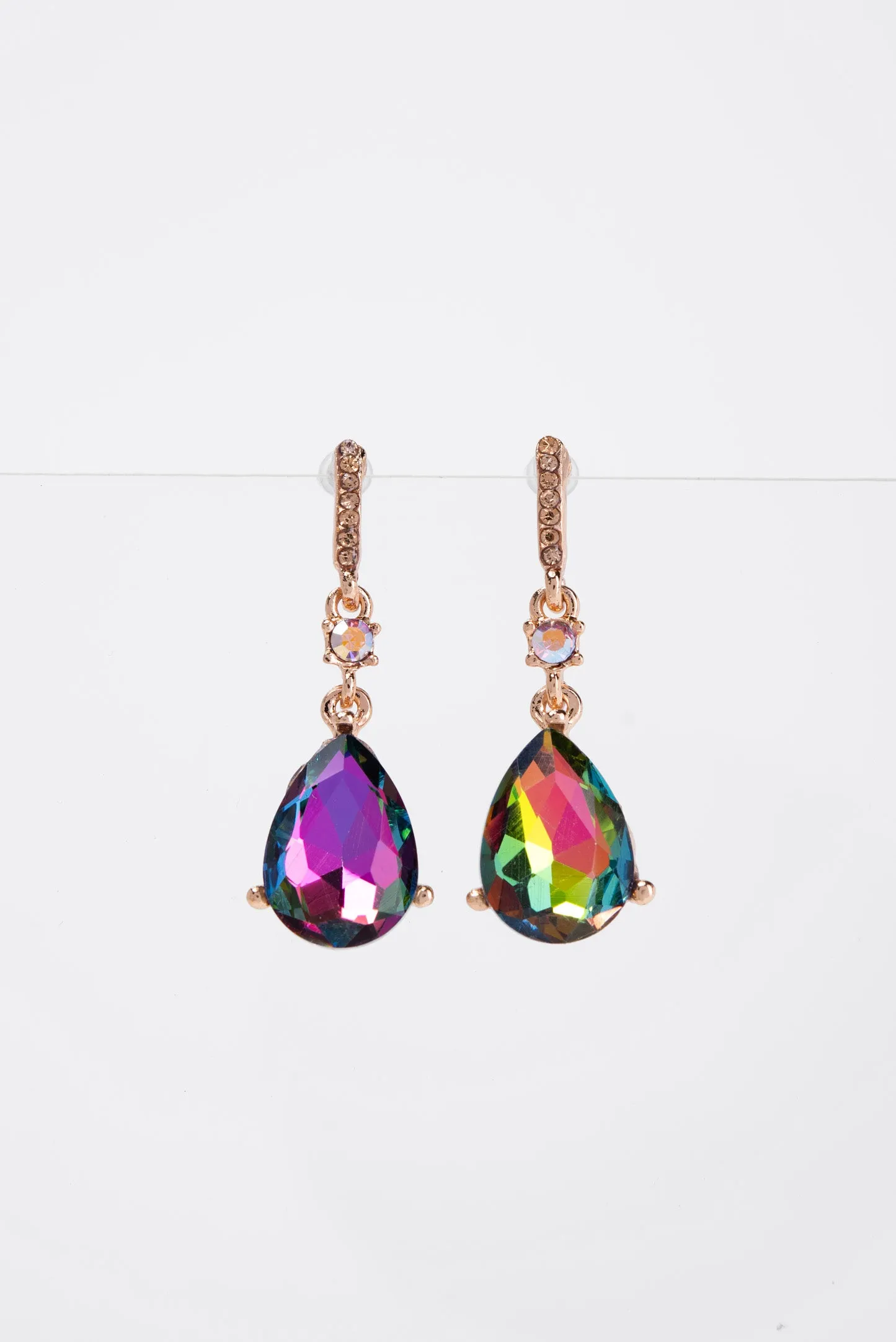 Callie Crystal Post 2 Tier Dangle Earrings