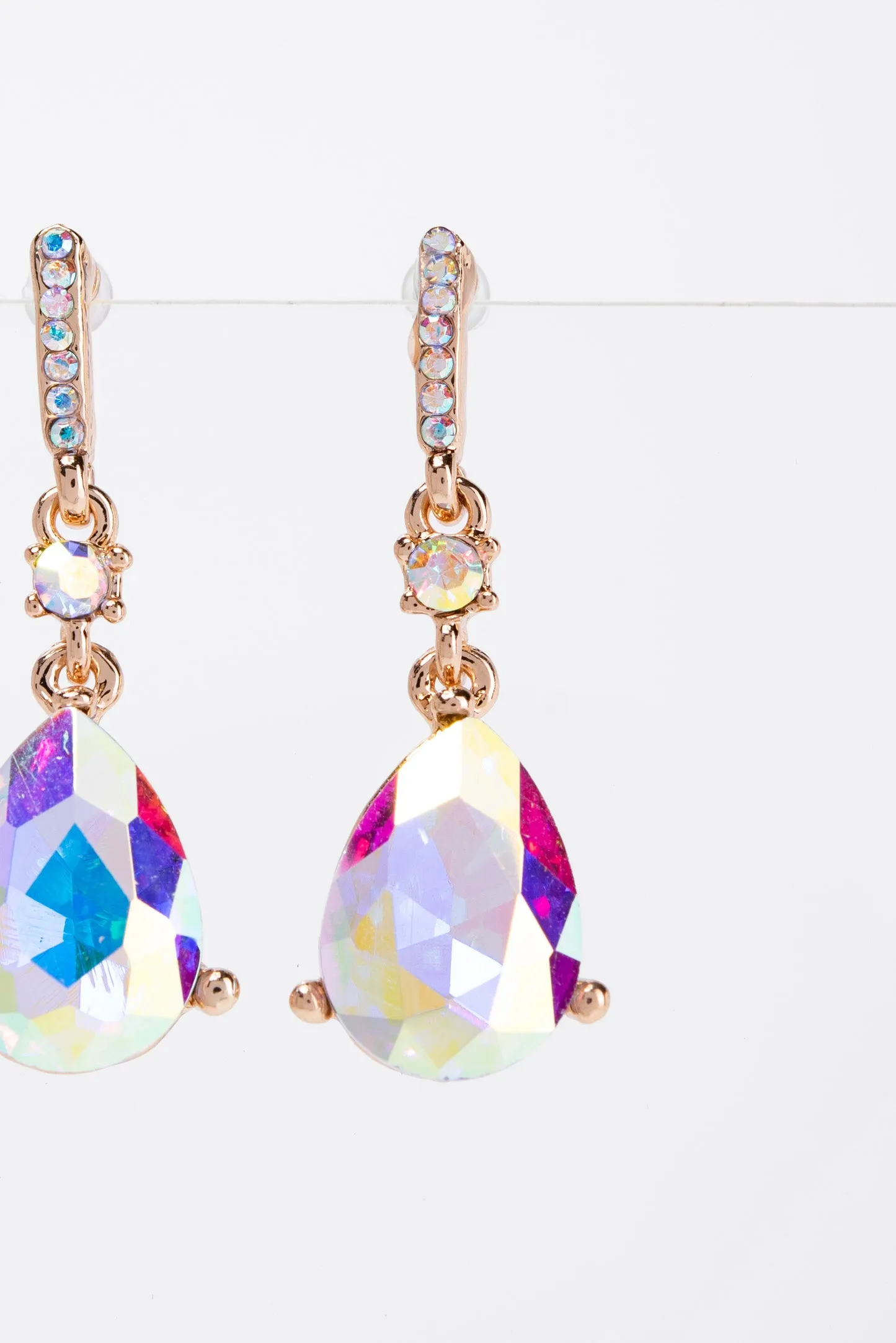 Callie Crystal Post 2 Tier Dangle Earrings