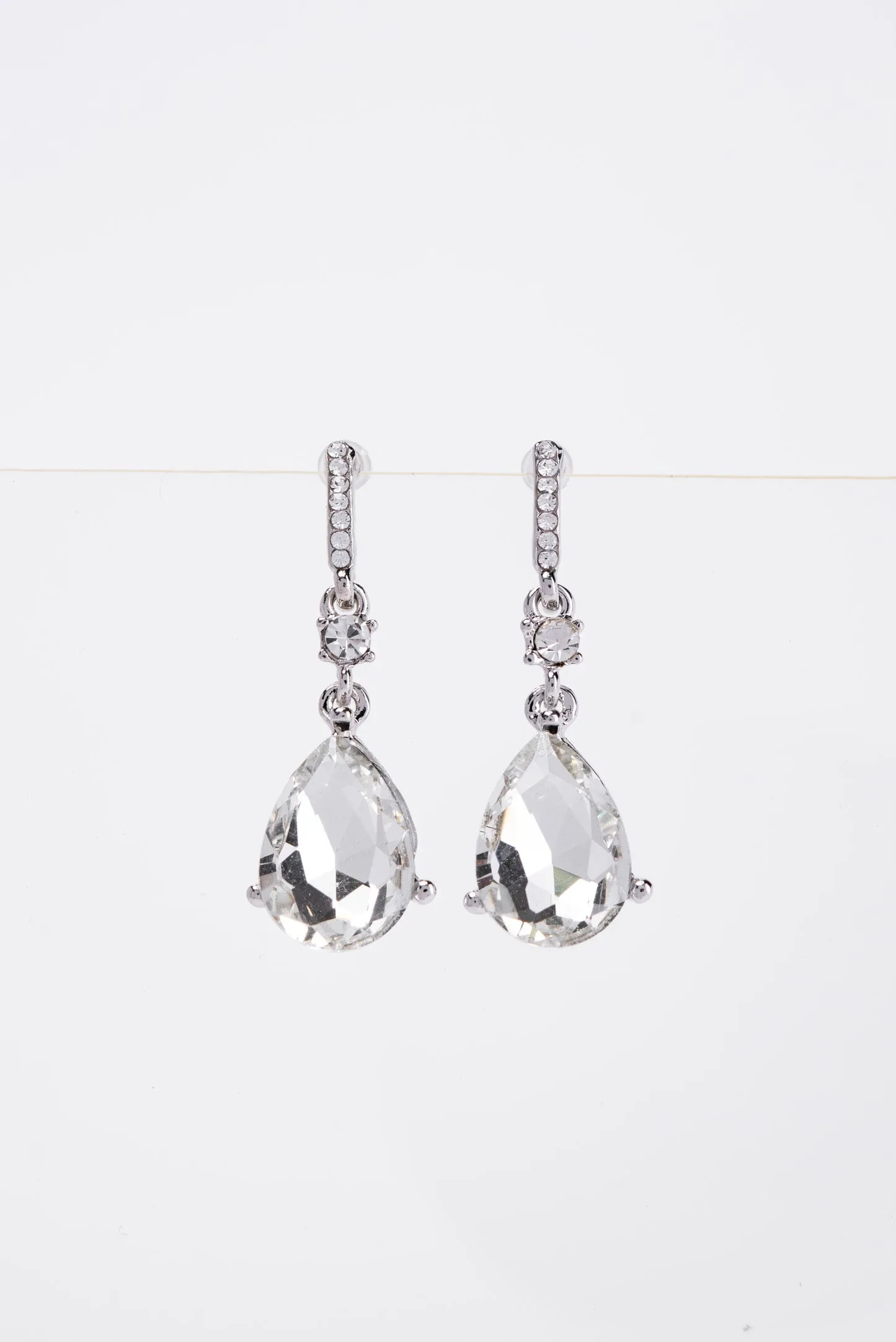 Callie Crystal Post 2 Tier Dangle Earrings