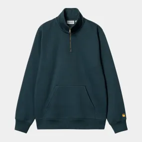 Carhartt WIP Mens Chase Neck Zip Sweat Top - Duck Blue