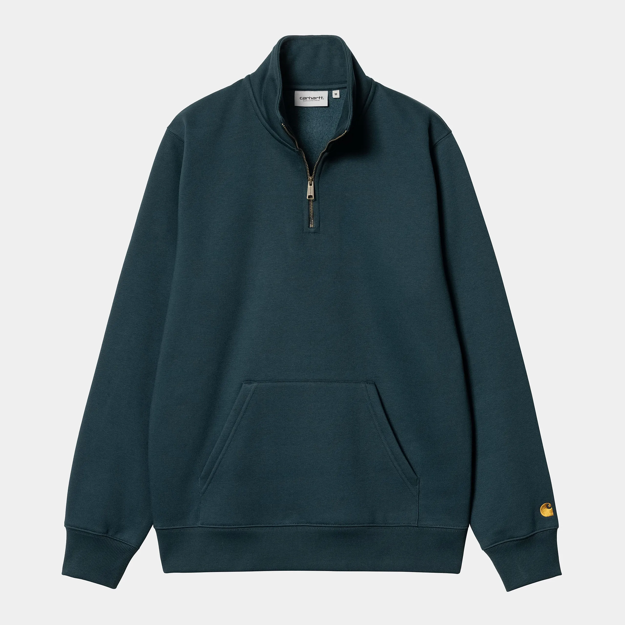 Carhartt WIP Mens Chase Neck Zip Sweat Top - Duck Blue