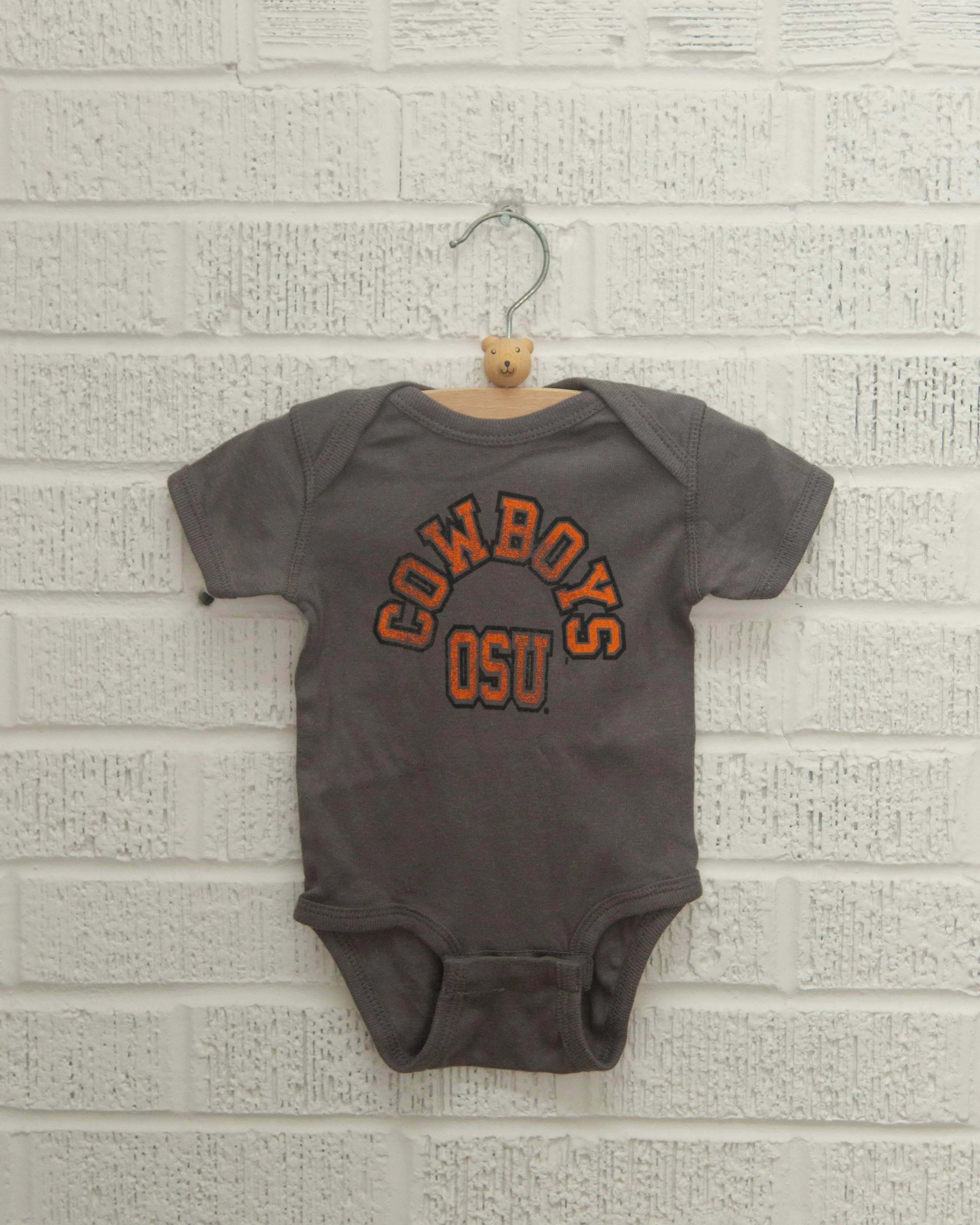 Children's OSU Mega Arch Charcoal Onesie