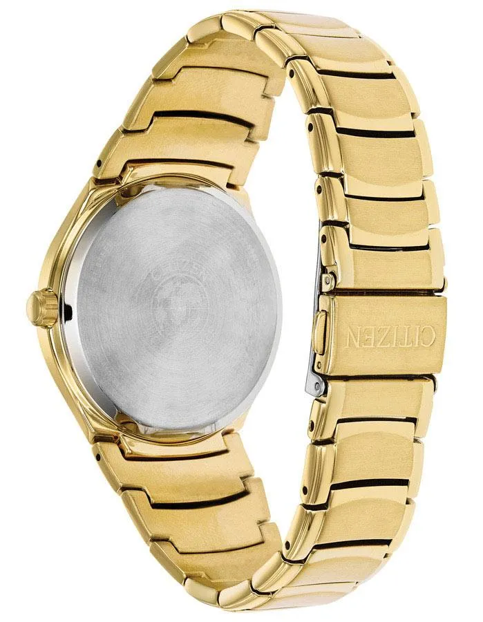 Citizen Eco-Drive Mens Dress Watch - Gold-Tone - Bracelet - Date - 50m