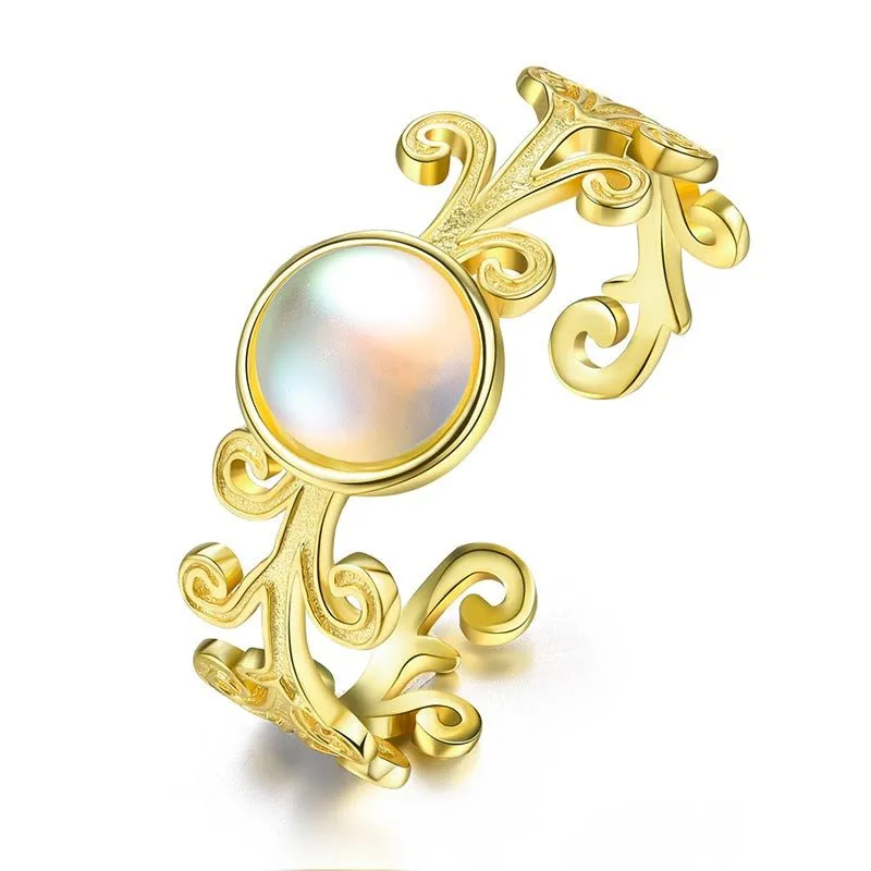 Classical Moonstone - Adjustable Ring