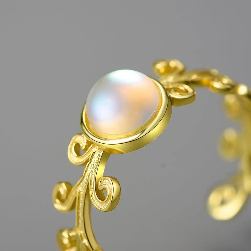 Classical Moonstone - Adjustable Ring