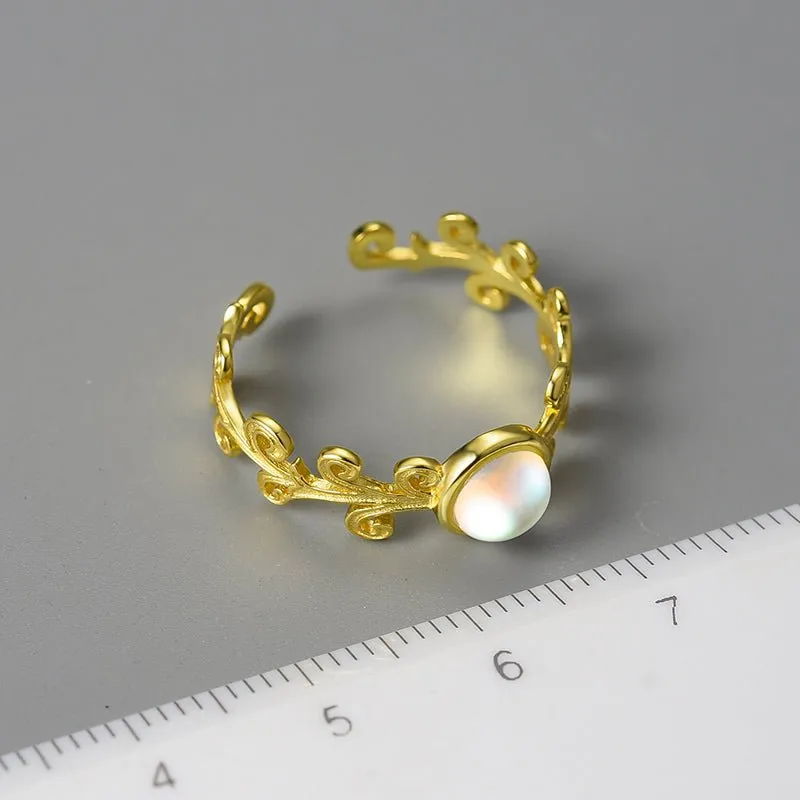 Classical Moonstone - Adjustable Ring