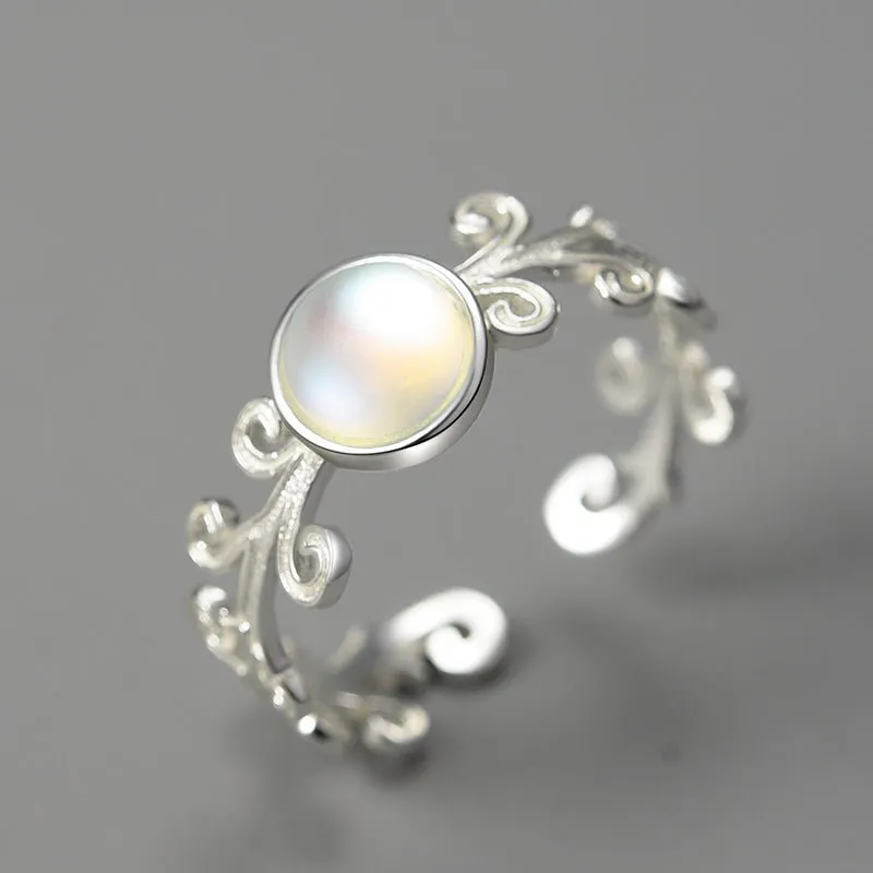 Classical Moonstone - Adjustable Ring