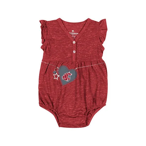 Colosseum Infant Heather Crimson Heart Onesie