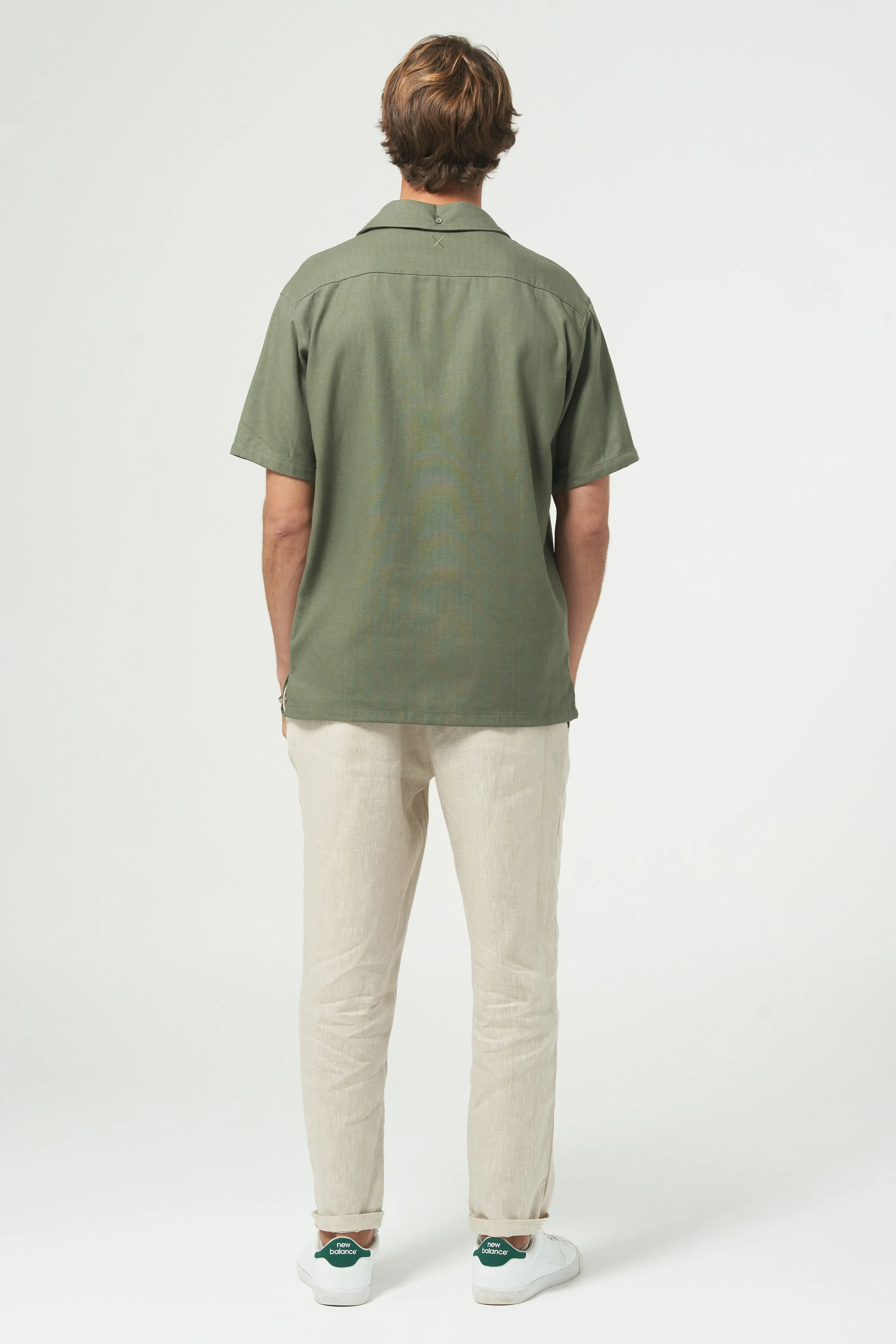 COUSINS HERRINGBONE SHIRT - KHAKI