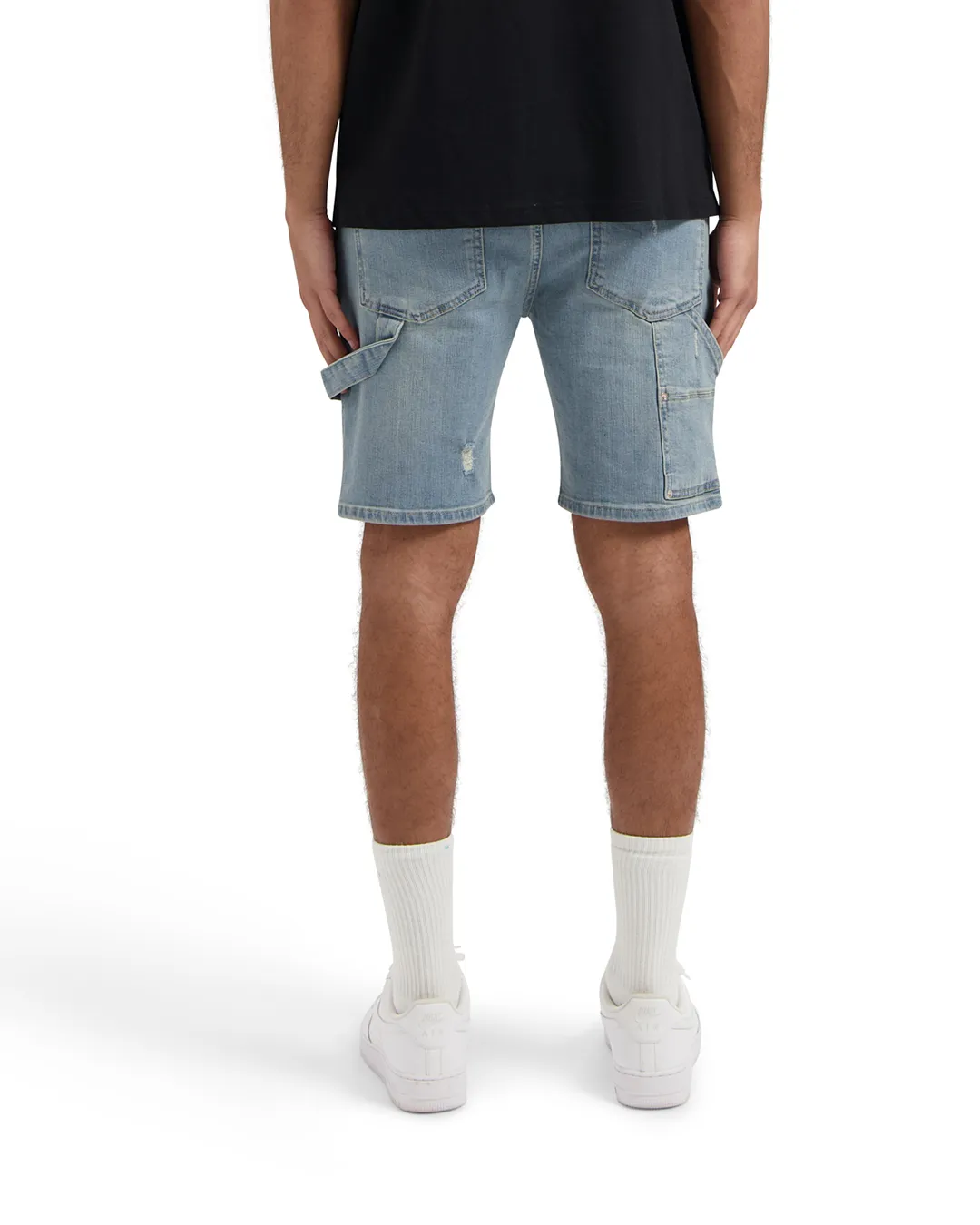 CROYEZ CH2 CARPENTER DENIM SHORTS - DUST BLUE