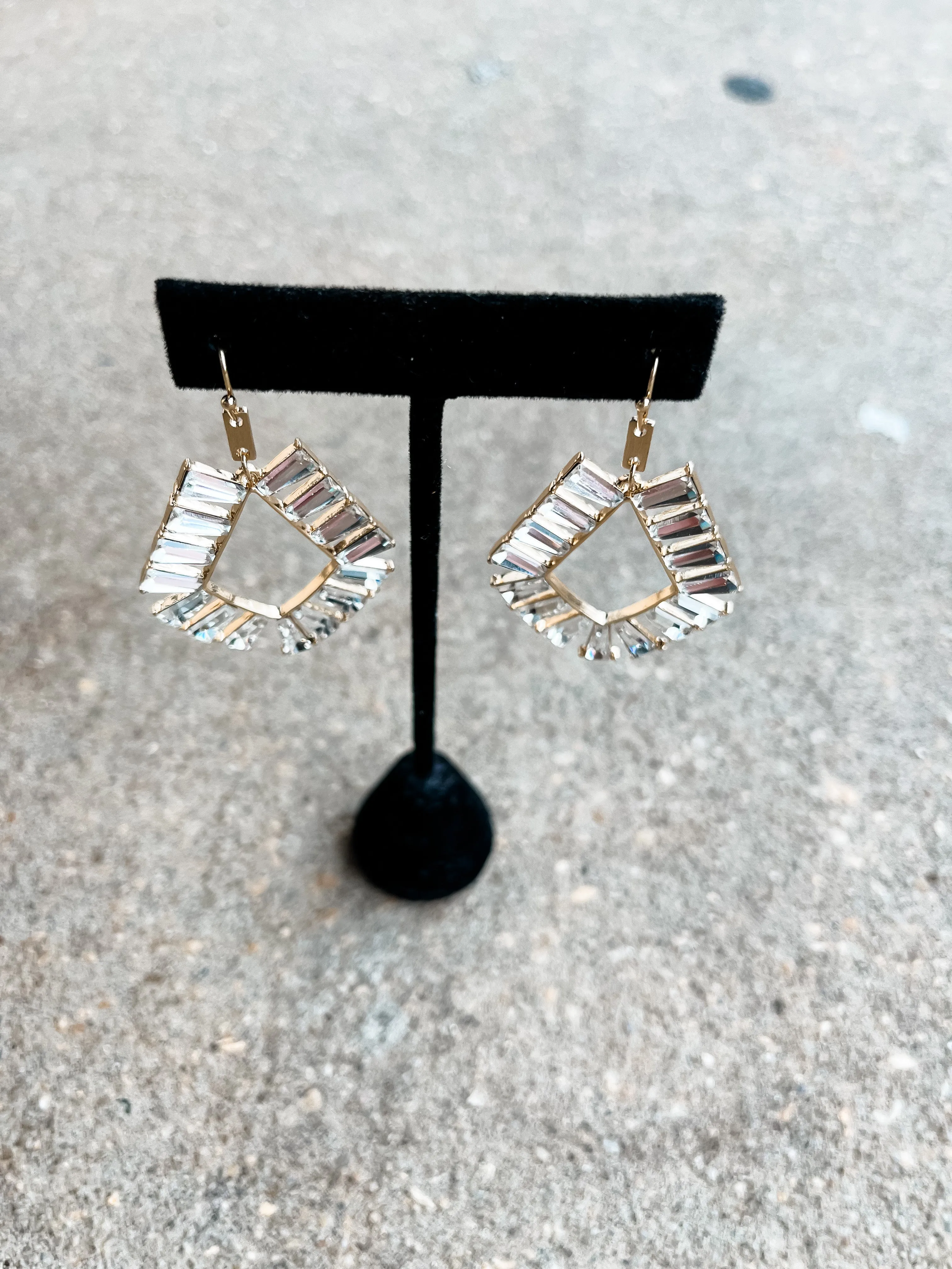 Crystal Geometric Earrings