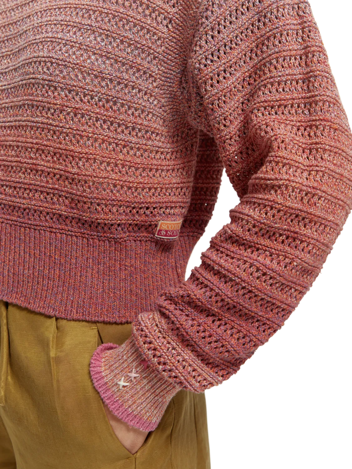 Degrade Multi-Color Pullover | Pink Punch Melange