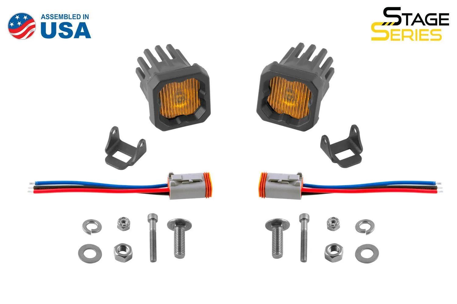 Diode Dynamics Stage Series C1 Yellow SAE Fog Standard LED Pod (pair)