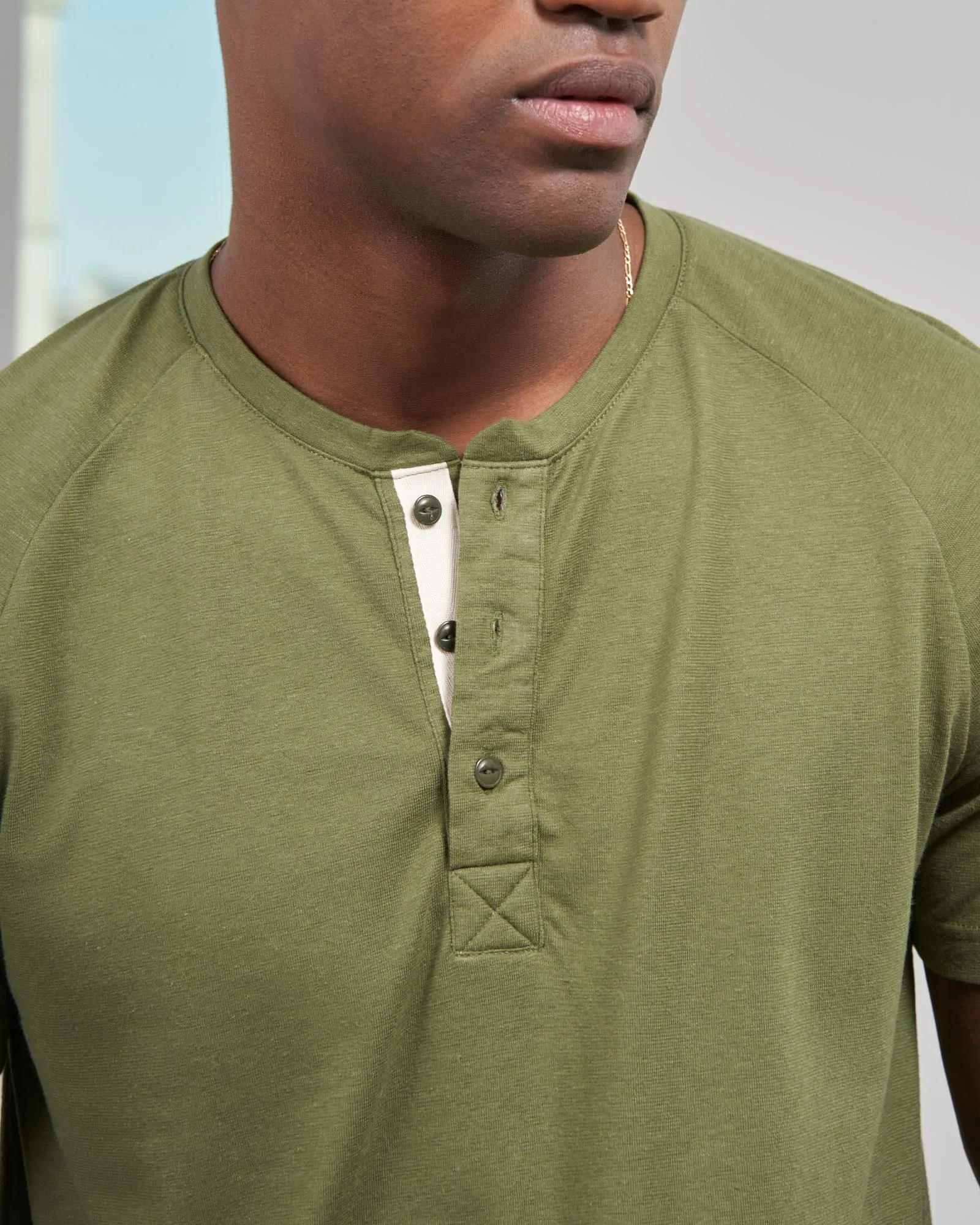 EcoKnit Short-Sleeve Henley