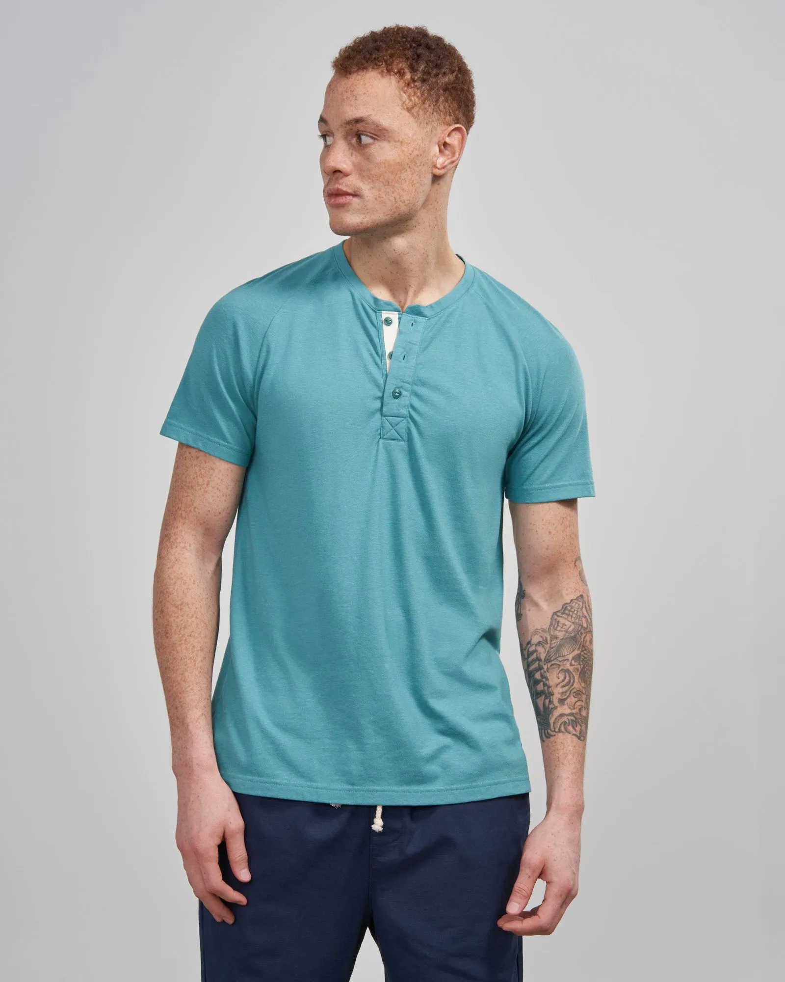 EcoKnit Short-Sleeve Henley