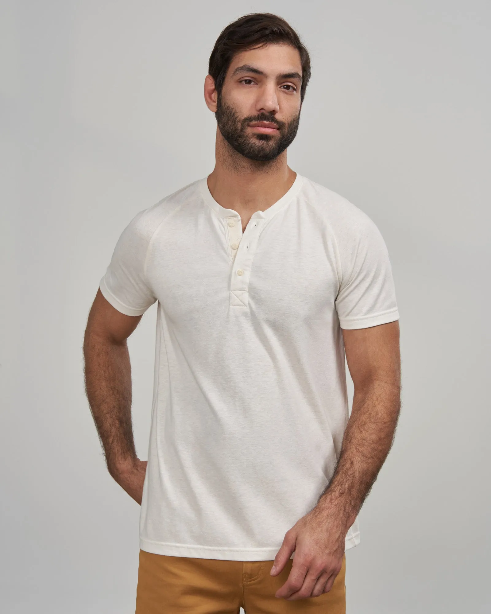 EcoKnit Short-Sleeve Henley