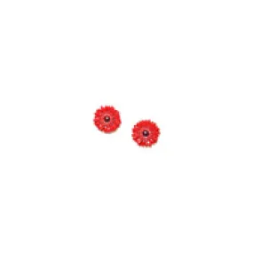 Franck Herval - RUBY gerbera flower stud earrings - Red