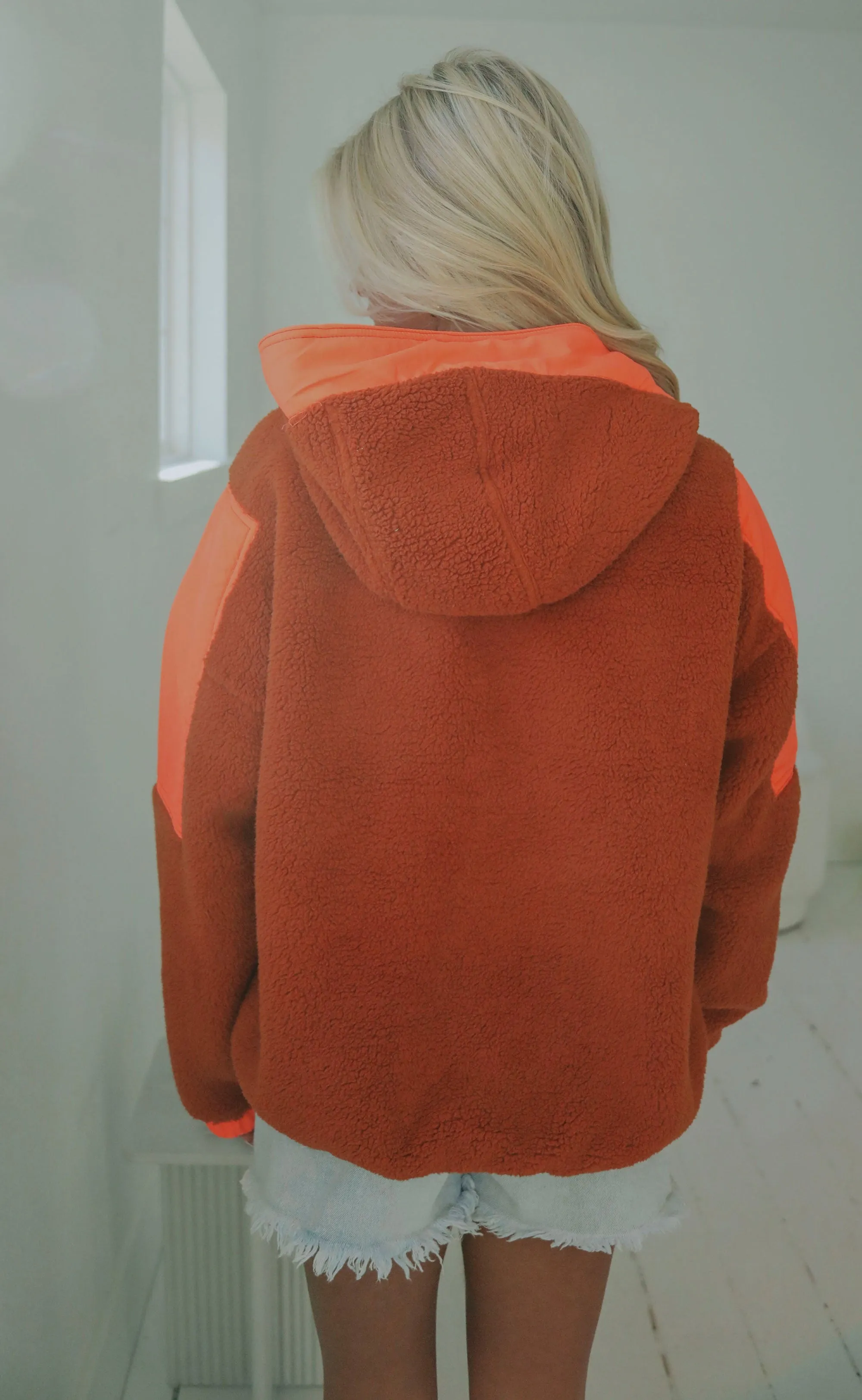 free people movement: lead the pack pullover - coral