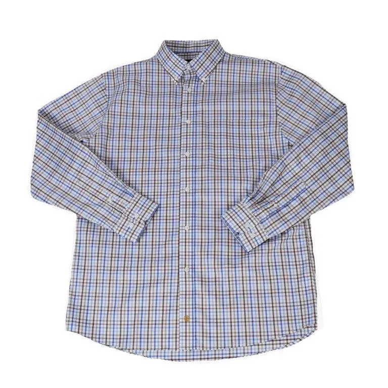 'FX Fusion' Men's Checked Button Down - White / Multi