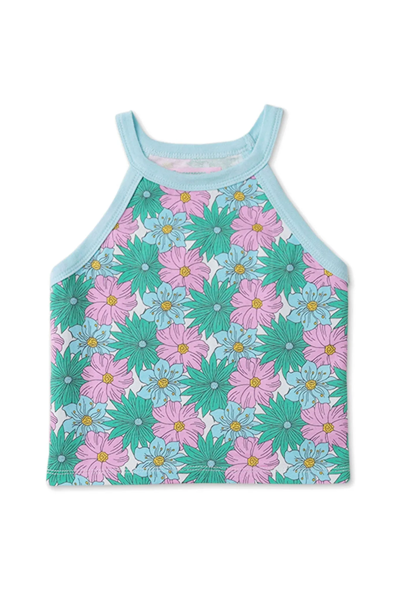 Gingersnaps Flower Print Halter Top and Shorts Set