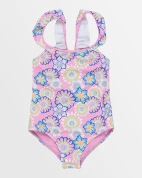 Girls 2-7 Flower Party  One Piece Swimsuit