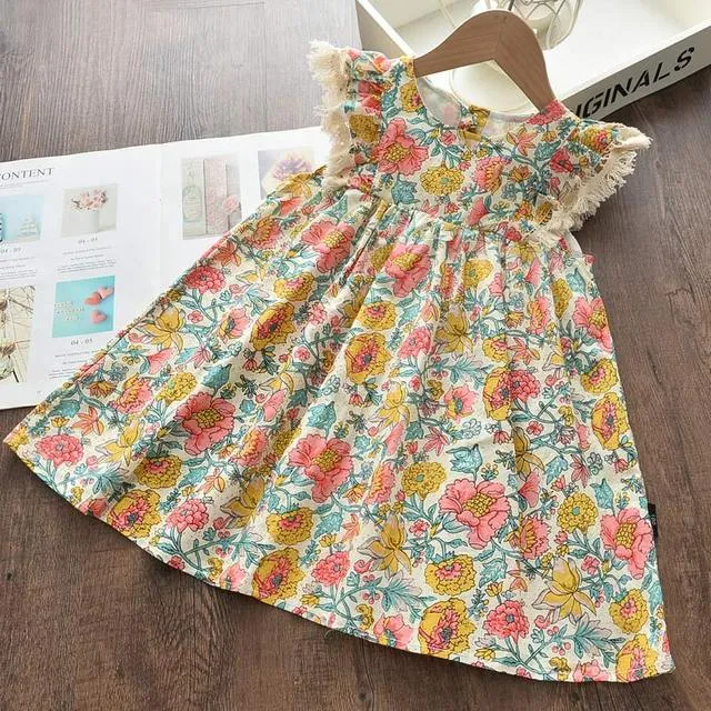 Girls Flower Flying Dress