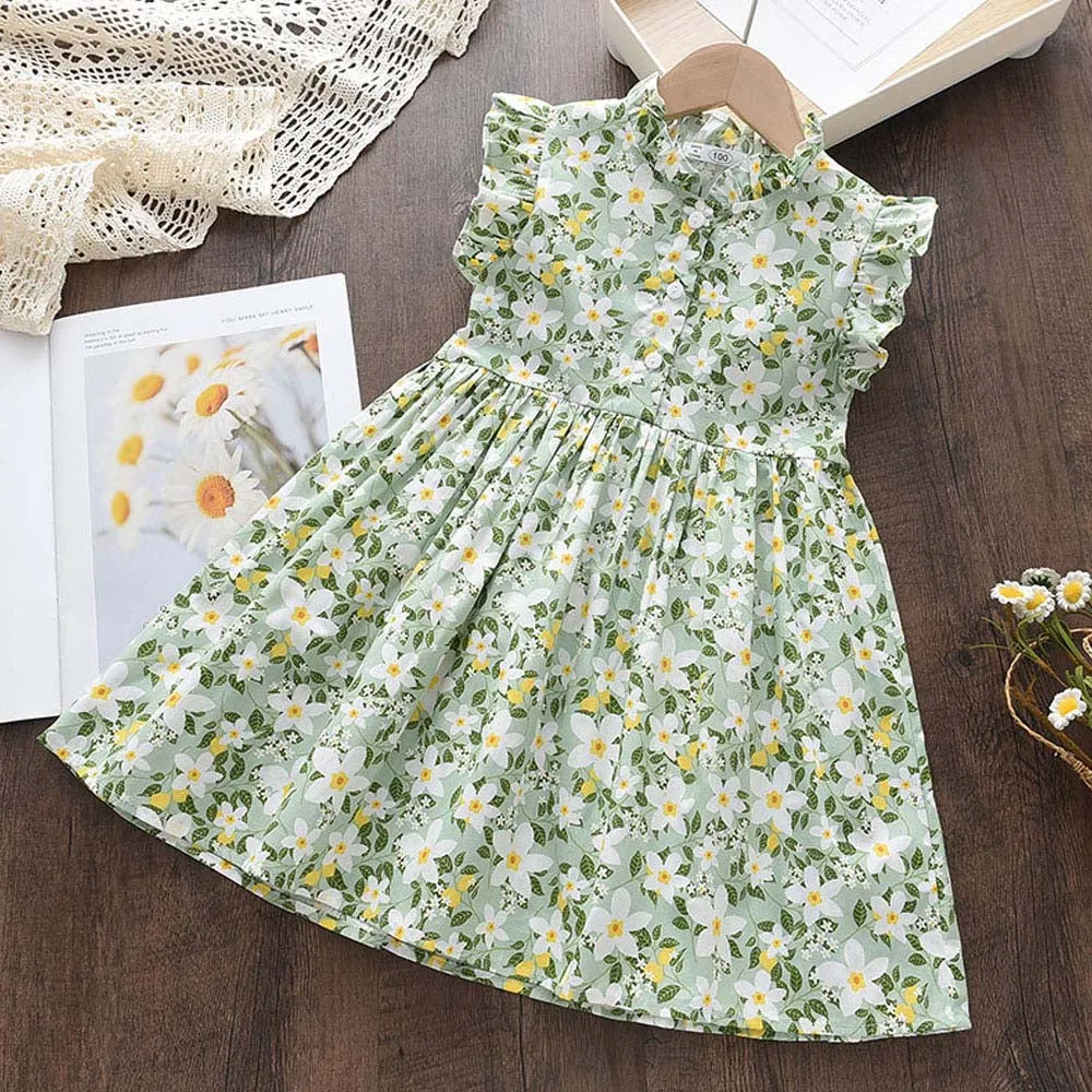 Girls Flower Flying Dress