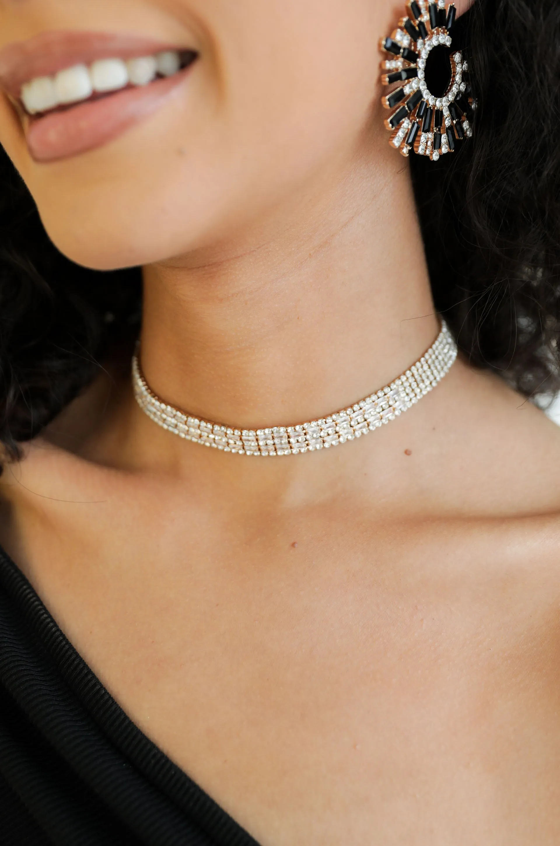 Glitz and Glam Crystal 18k Gold Plated Choker