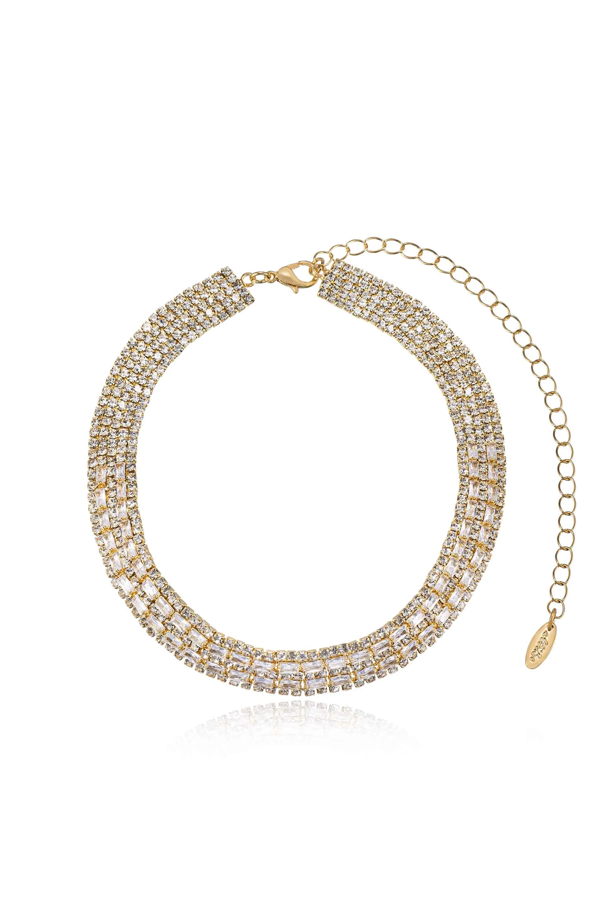 Glitz and Glam Crystal 18k Gold Plated Choker