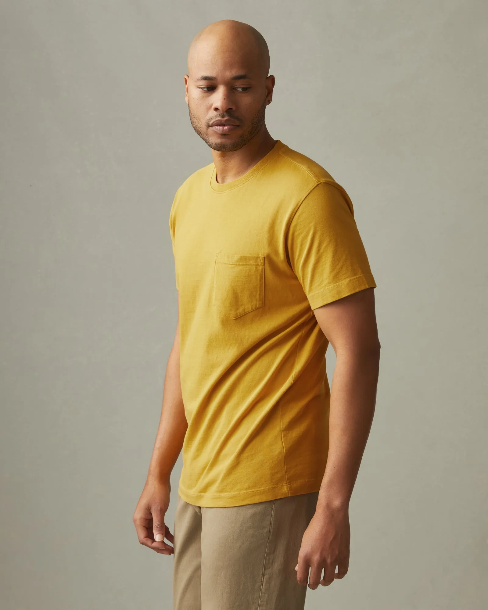 Heavyweight Pocket Tee - Straw