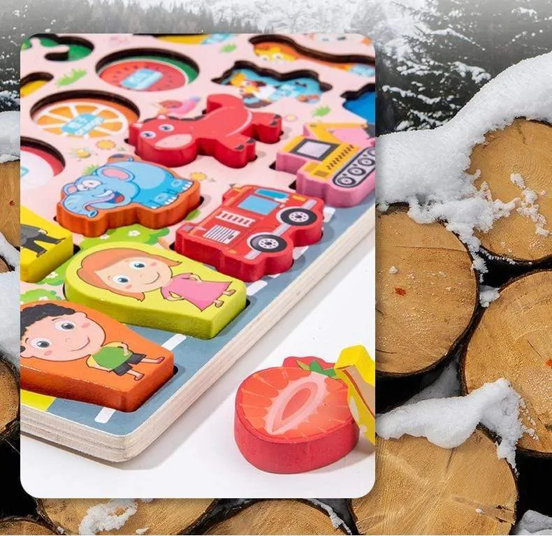 Kids Montessori Educational Wooden Math Toys Children Busy Board Count Shape Colors Match Fishing Puzzle Learning Toys Gifts