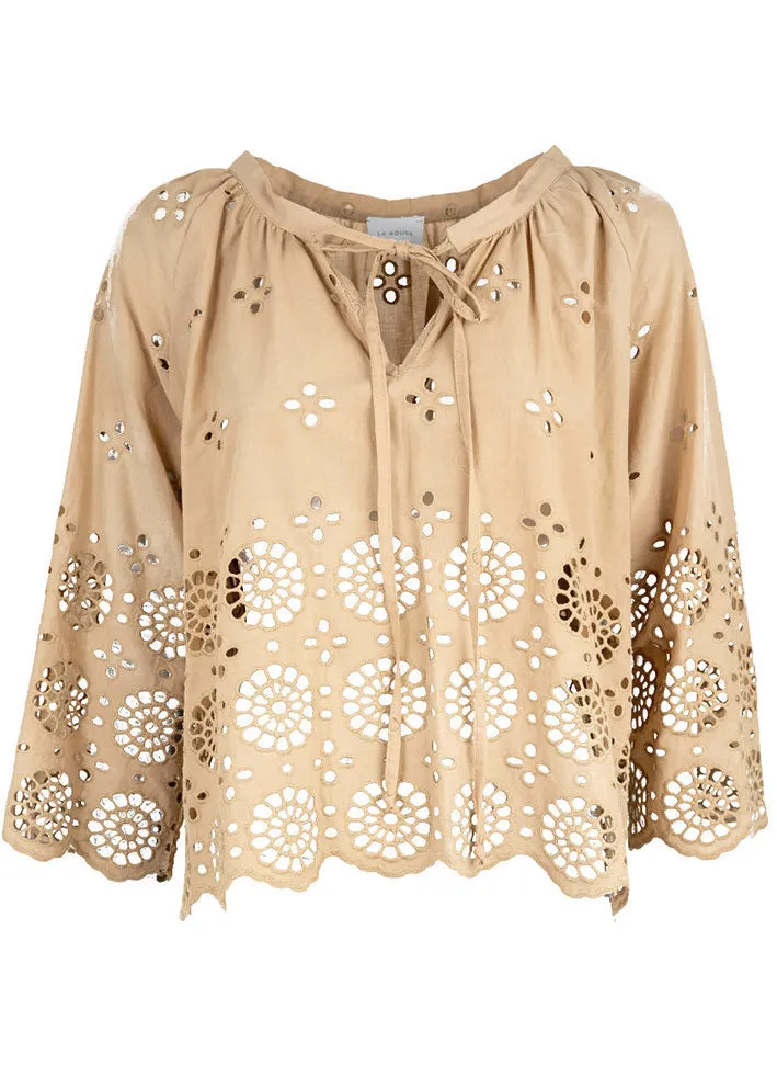 La Rouge Iris Bluse - Sand