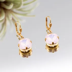 La Vie Parisienne Rosewater Dangle Earrings Gold