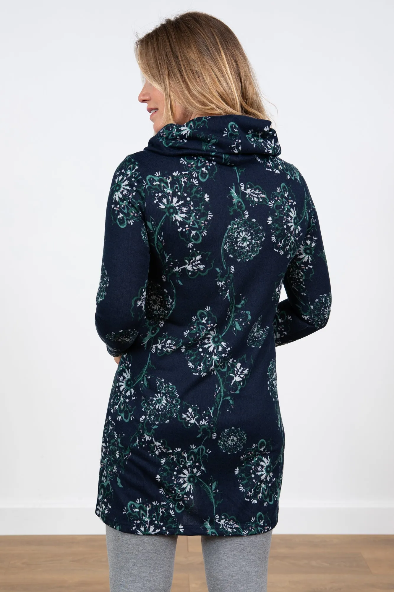 Lily & Me - Winkleigh Tunic Cloud Flower - Navy