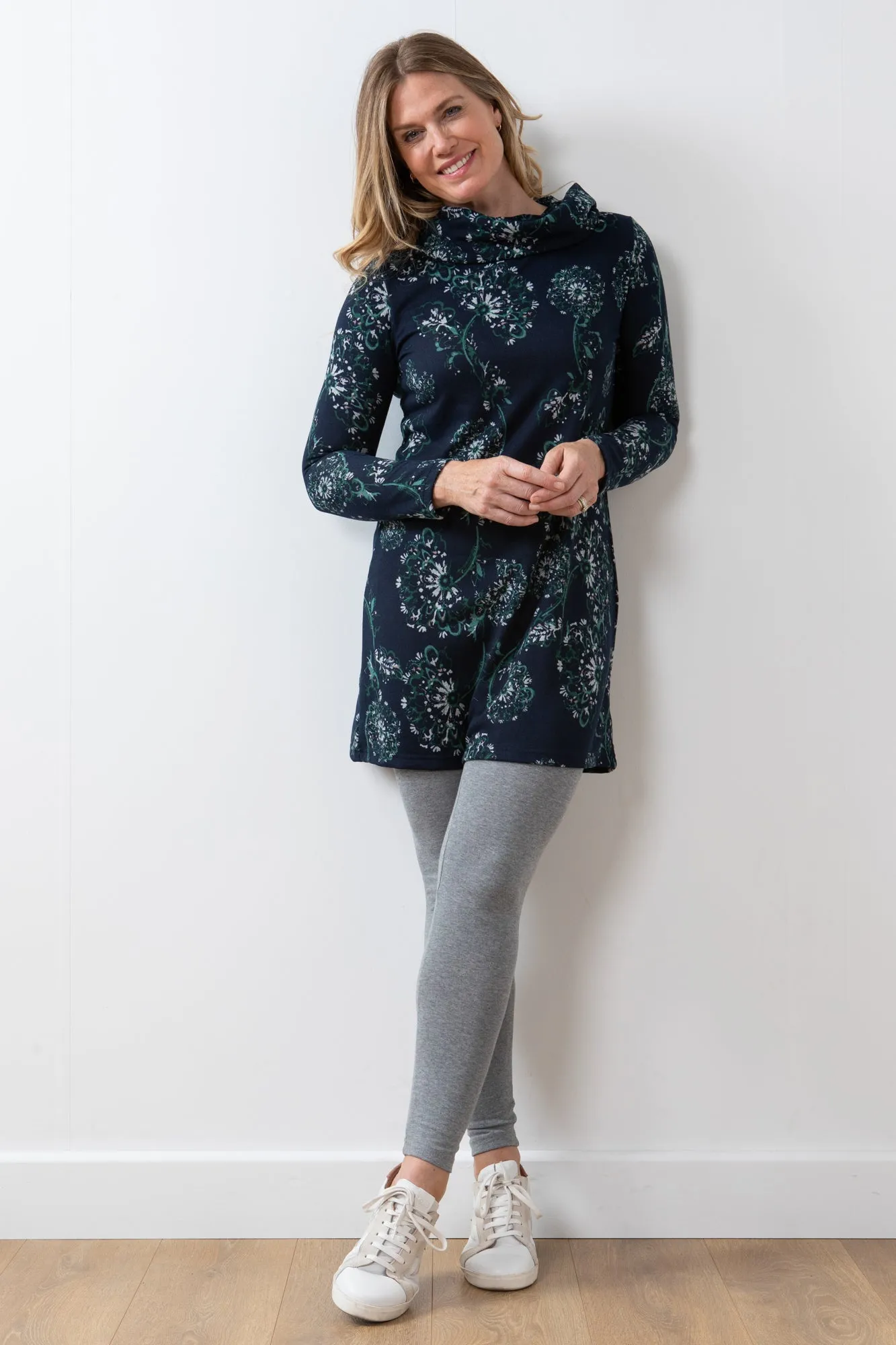 Lily & Me - Winkleigh Tunic Cloud Flower - Navy