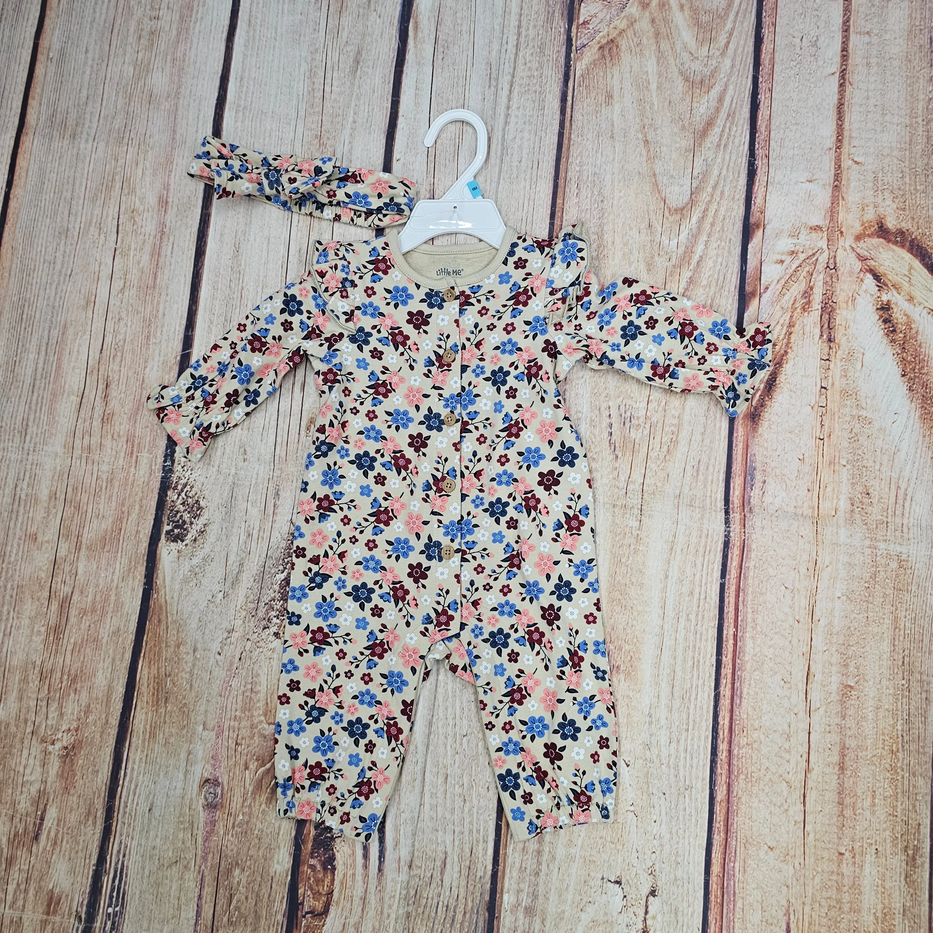 LITTLE ME FLOWER JUMPSUIT