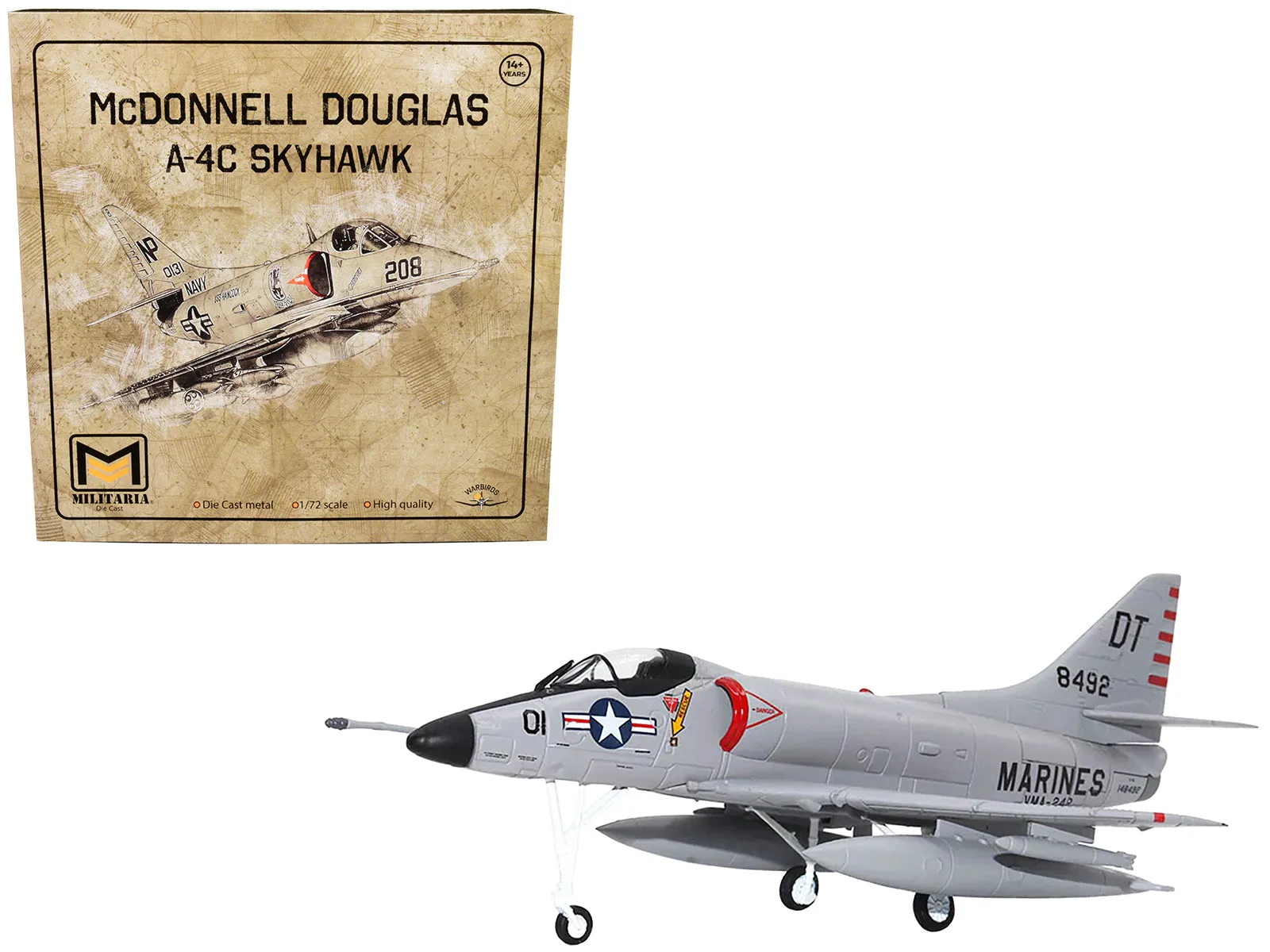 McDonnell Douglas A-4C Skyhawk Attack Aircraft US Navy 1/72 Diecast Model by Militaria Die Cast