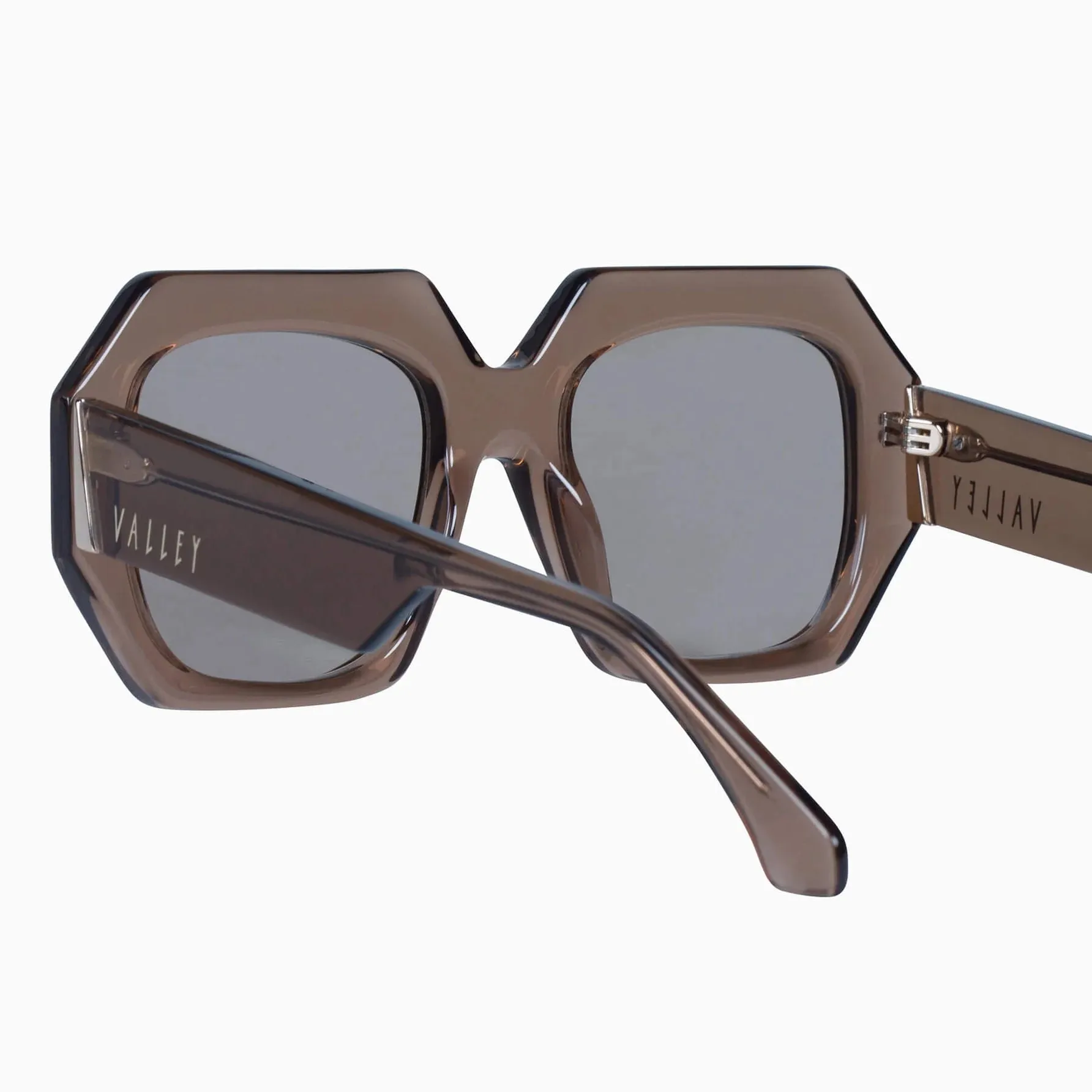 Monolith | Sunglasses - Transparent Mocha w. Gold Metal Trim / Light Brown Lens