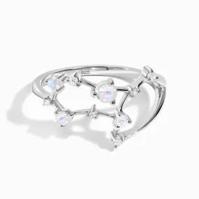 Moonstone Ring - Gemini Zodiac Constellation