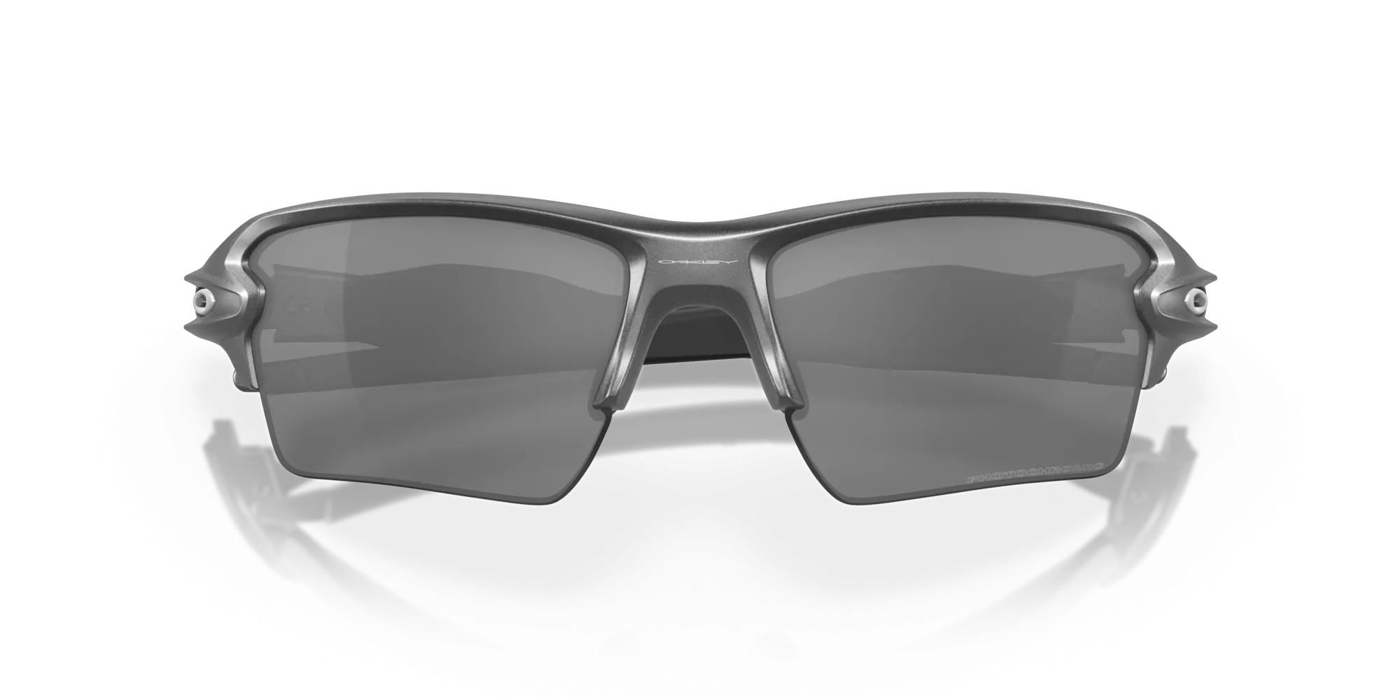 Oakley Flak 2.0 XL Clear To Black Iridium Photochromic Lenses Steel Frame